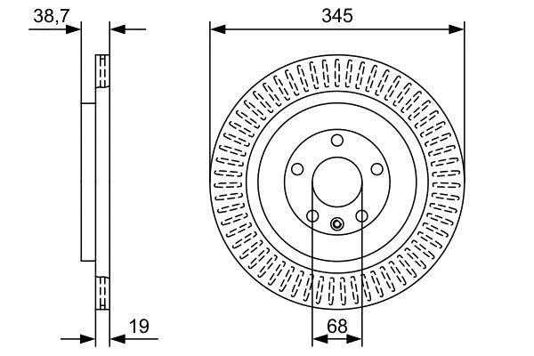 Bosch 0 986 479 W54 Brake disc 0986479W54