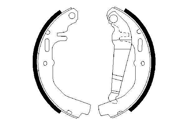 Bosch 0 986 487 071 Brake shoe set 0986487071