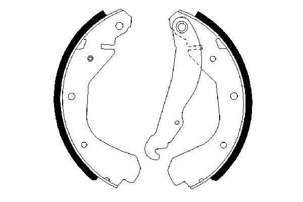 Bosch 0 986 487 213 Brake shoe set 0986487213 0986487213 Bosch Brake shoe set