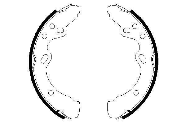 Bosch 0 986 487 366 Brake shoe set 0986487366