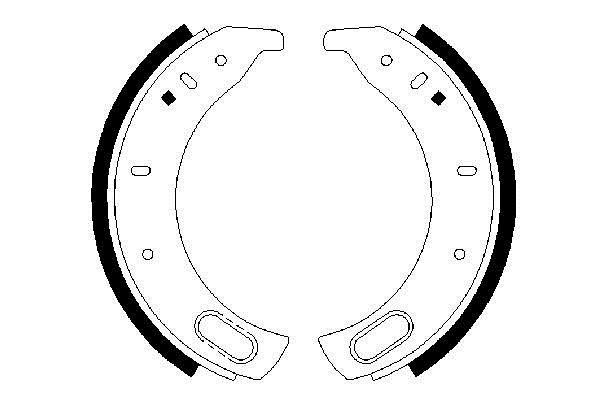 Bosch 0 986 487 459 Brake shoe set 0986487459