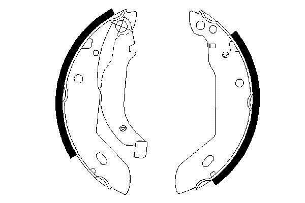 Bosch 0 986 487 533 Brake shoe set 0986487533