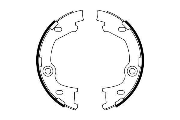 Handbrake brake pads KIA Pro Cee'D (Kia Pro Cee'D): 0986487777 Bosch Handbrake shoes