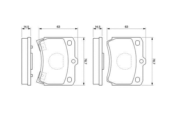 Bosch Brake pad set – price [object Object] PLN