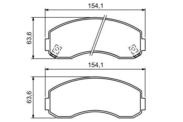 0986494314 Bosch Brake pad set