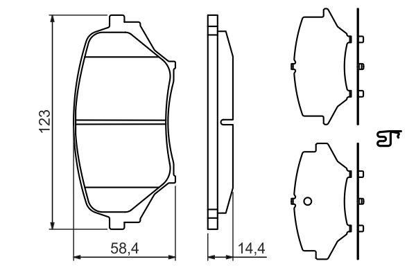 Bosch 0 986 494 322 Brake pad set 0986494322 0986494322 Bosch Brake pad set