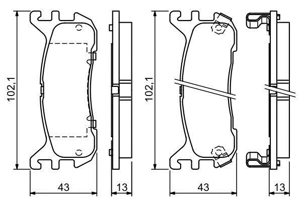 Bosch 0 986 494 341 Brake pad set 0986494341 0986494341 Bosch Brake pad set