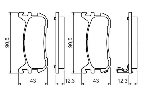 Bosch Brake pad set – price 100 PLN