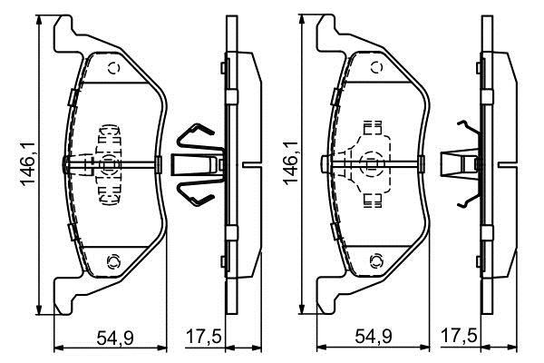 Bosch 0 986 494 683 Brake Pad Set, disc brake 0986494683