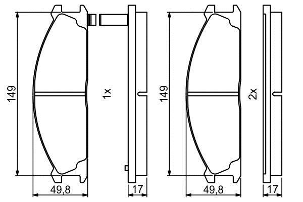 Bosch Brake pad set – price [object Object] PLN