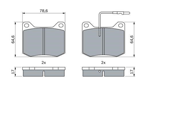 Bosch 0 986 494 938 Brake Pad Set, disc brake 0986494938