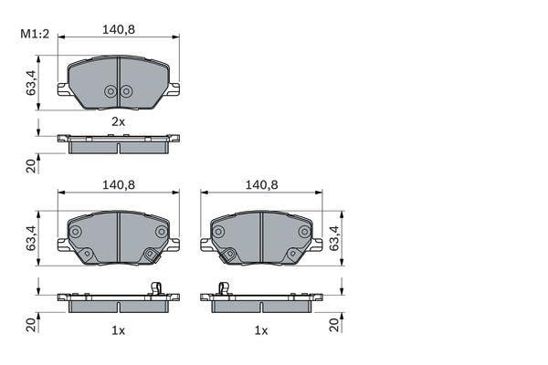 Bosch Brake pad set – price 216 PLN