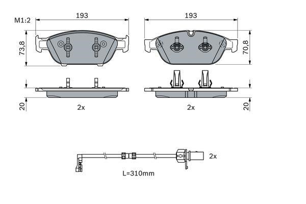 Bosch 0 986 494 986 Brake pad set 0986494986 0986494986 Bosch Brake pad set