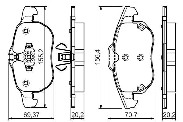 Bosch 0 986 495 053 Brake Pad Set, disc brake 0986495053