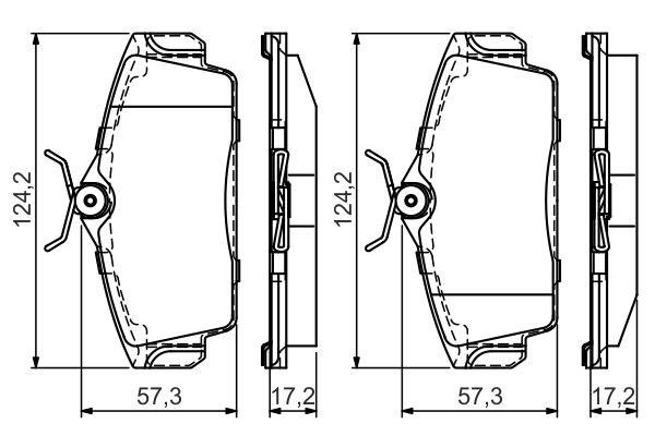 Bosch 0 986 495 070 Brake pad set 0986495070 0986495070 Bosch Brake pad set