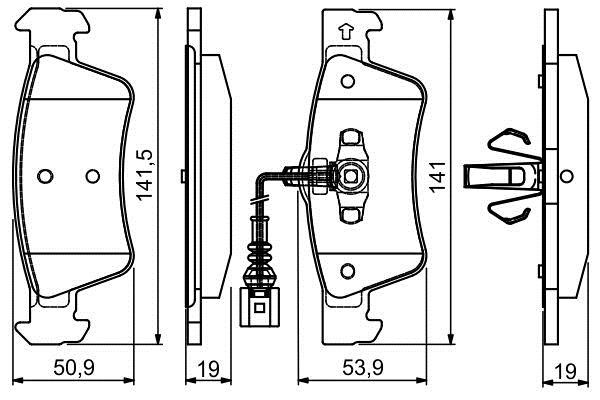 Bosch 0 986 495 115 Brake Pad Set, disc brake 0986495115