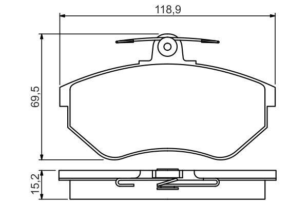 Bosch 0 986 495 246 Brake Pad Set, disc brake 0986495246