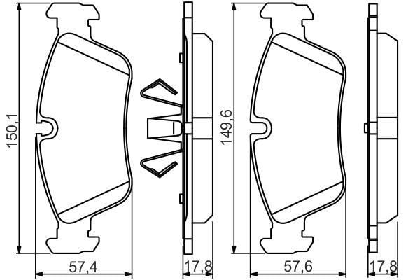 Bosch 0 986 495 276 Brake pad set 0986495276 0986495276 Bosch Brake pad set