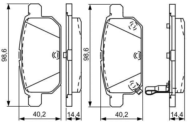 Bosch 0 986 495 301 Brake Pad Set, disc brake 0986495301