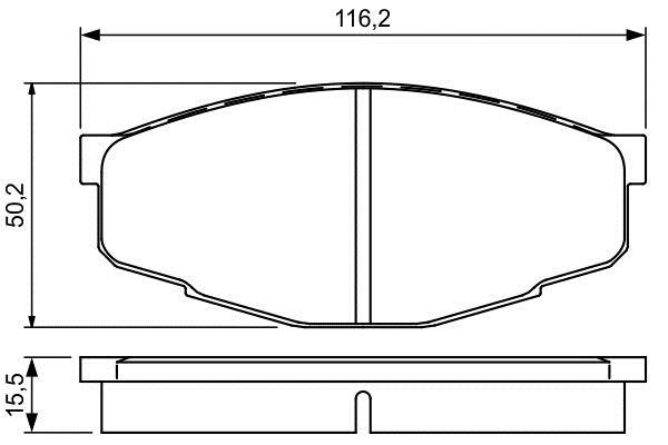 Bosch 0 986 495 331 Brake Pad Set, disc brake 0986495331