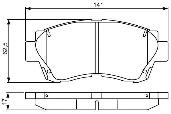 Bosch 0 986 495 341 Brake Pad Set, disc brake 0986495341