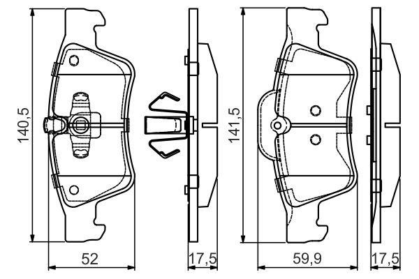 Bosch 0 986 495 438 Brake Pad Set, disc brake 0986495438