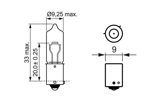 Glow bulb H21W 12V 21W Bosch 1 987 302 264