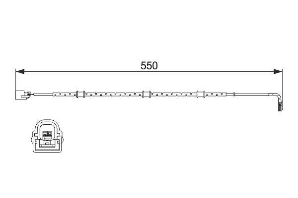 Bosch 1 987 474 514 Warning contact, brake pad wear 1987474514