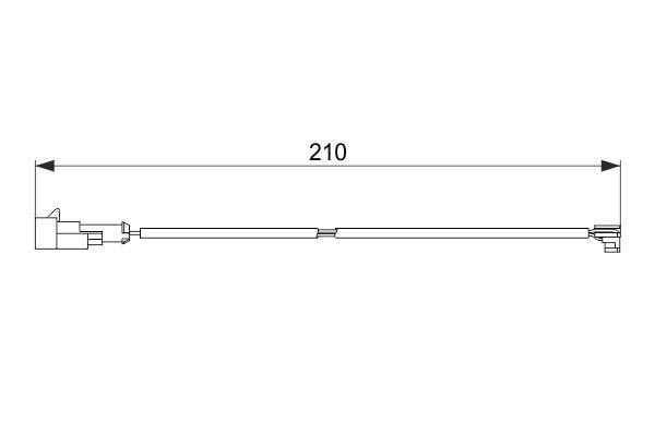 Brake sensor Iveco: 1987474520 Bosch Brake pad wear sensor