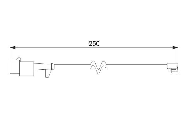 Brake pad wear sensor Iveco: 1987474574 Bosch Brake pad wear sensor