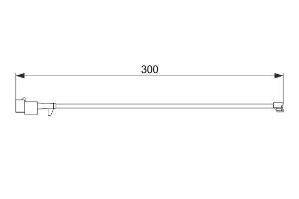 Brake pad wear sensor Iveco: 1987474576 Bosch Brake pad wear sensor