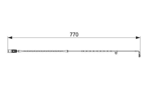 Bosch 1 987 474 582 Warning contact, brake pad wear 1987474582