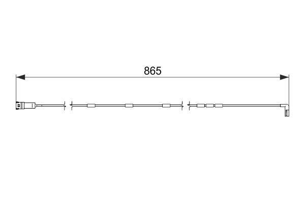 Bosch 1 987 474 586 Warning contact, brake pad wear 1987474586