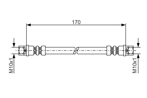 Flexible brake line Audi A6: 1987476010 Bosch Brake Hose