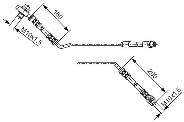 Flexible brake line BMW X5: 1987476055 Bosch Brake Hose