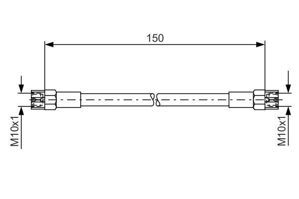 Flexible brake line Audi 90: 1987476143 Bosch Brake Hose