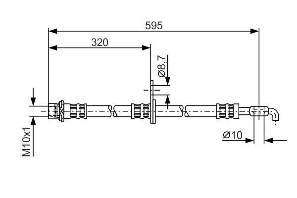 Bosch 1 987 476 257 Brake Hose 1987476257