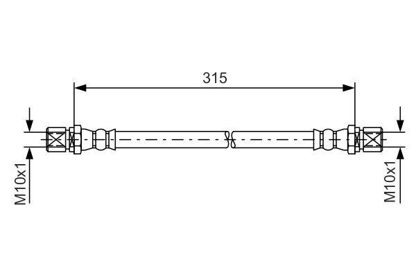 Bosch 1 987 476 263 Brake Hose 1987476263