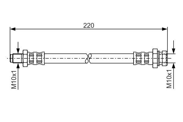 Bosch 1 987 476 345 Brake Hose 1987476345