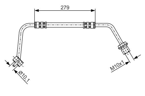 Bosch 1 987 476 506 Brake Hose 1987476506