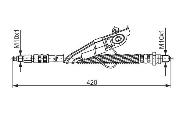 Bosch 1 987 476 816 Brake Hose 1987476816