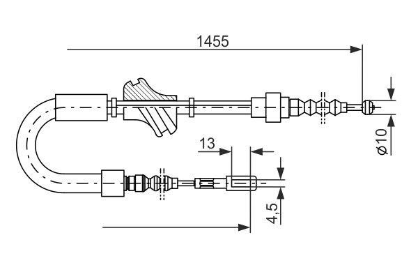 Bosch 1 987 477 062 Cable Pull, parking brake 1987477062