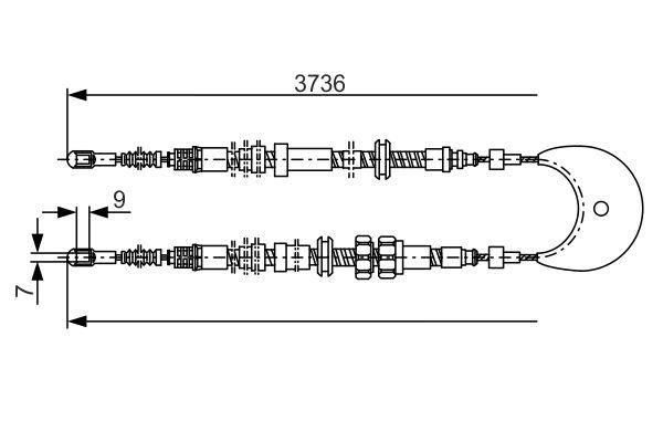 Bosch 1 987 477 097 Cable Pull, parking brake 1987477097