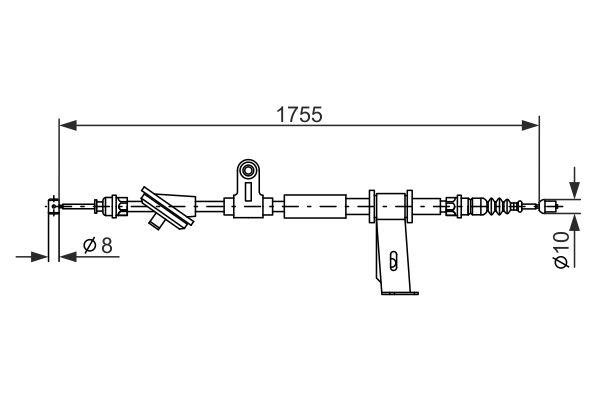 Bosch Parking brake cable left – price 131 PLN