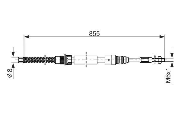 Bosch Parking brake cable left – price