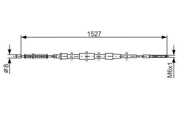 Bosch Handbrake cable – price [object Object] PLN
