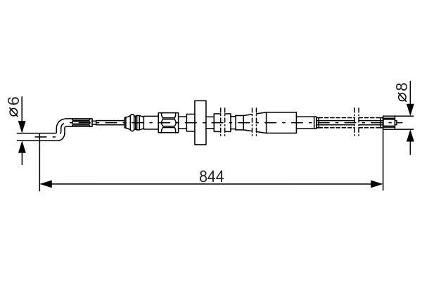 Bosch Handbrake cable – price [object Object] PLN
