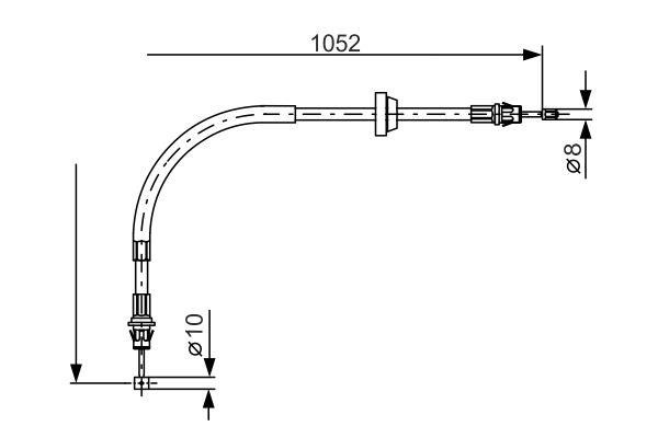 Bosch Handbrake cable – price [object Object] PLN