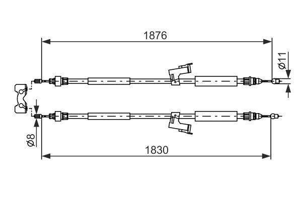 Bosch Handbrake cable – price 141 PLN