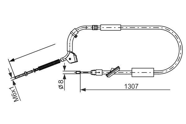 Bosch Handbrake cable – price 98 PLN